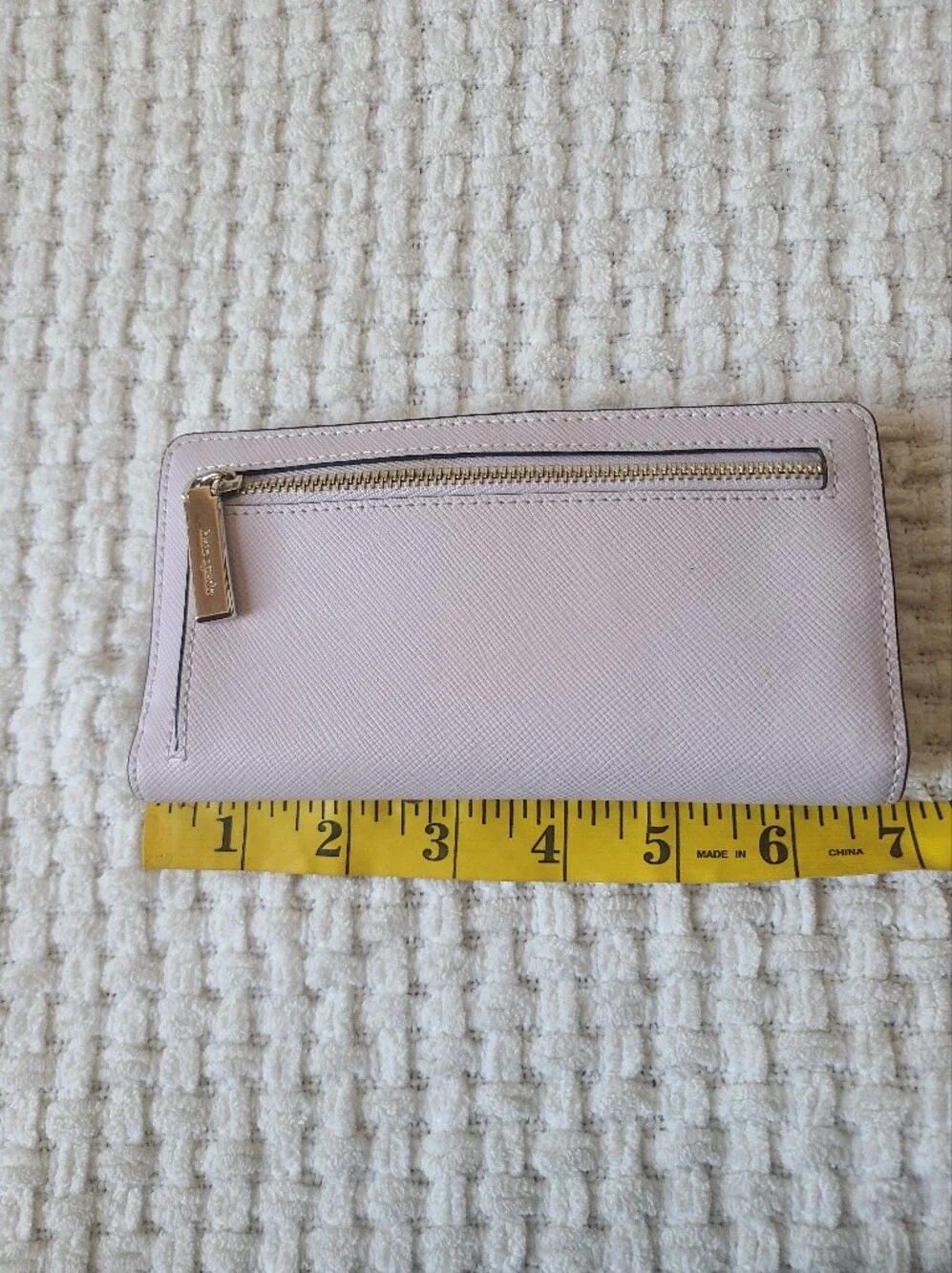 Kate Spade New York Pastel Purple Zip Wallet With Gold Logo